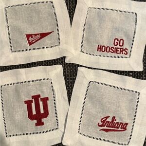 Indiana Hoosiers Embroidered Cocktail Napkins